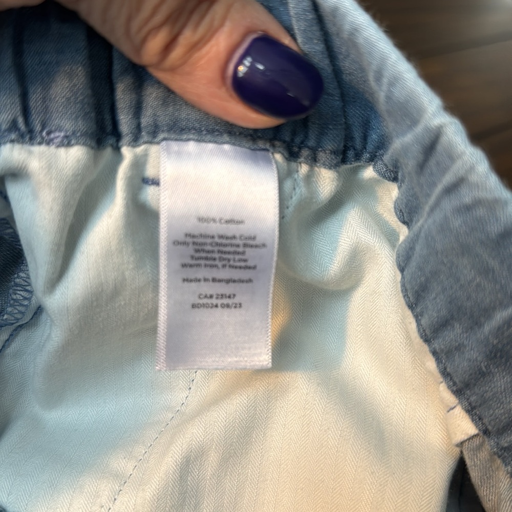 Talbots. Chambray crop pants - Picture 4 of 5